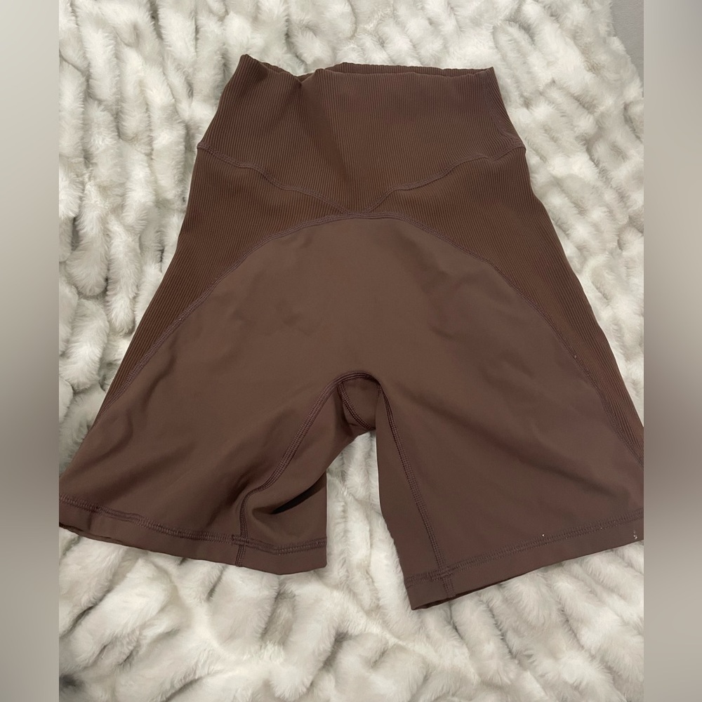 Brown aerie biker shorts